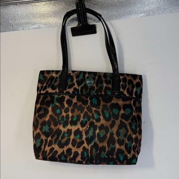 NWOT Coach Signature Stripe Ocelot Leopard Print Tote - Picture 1 of 9